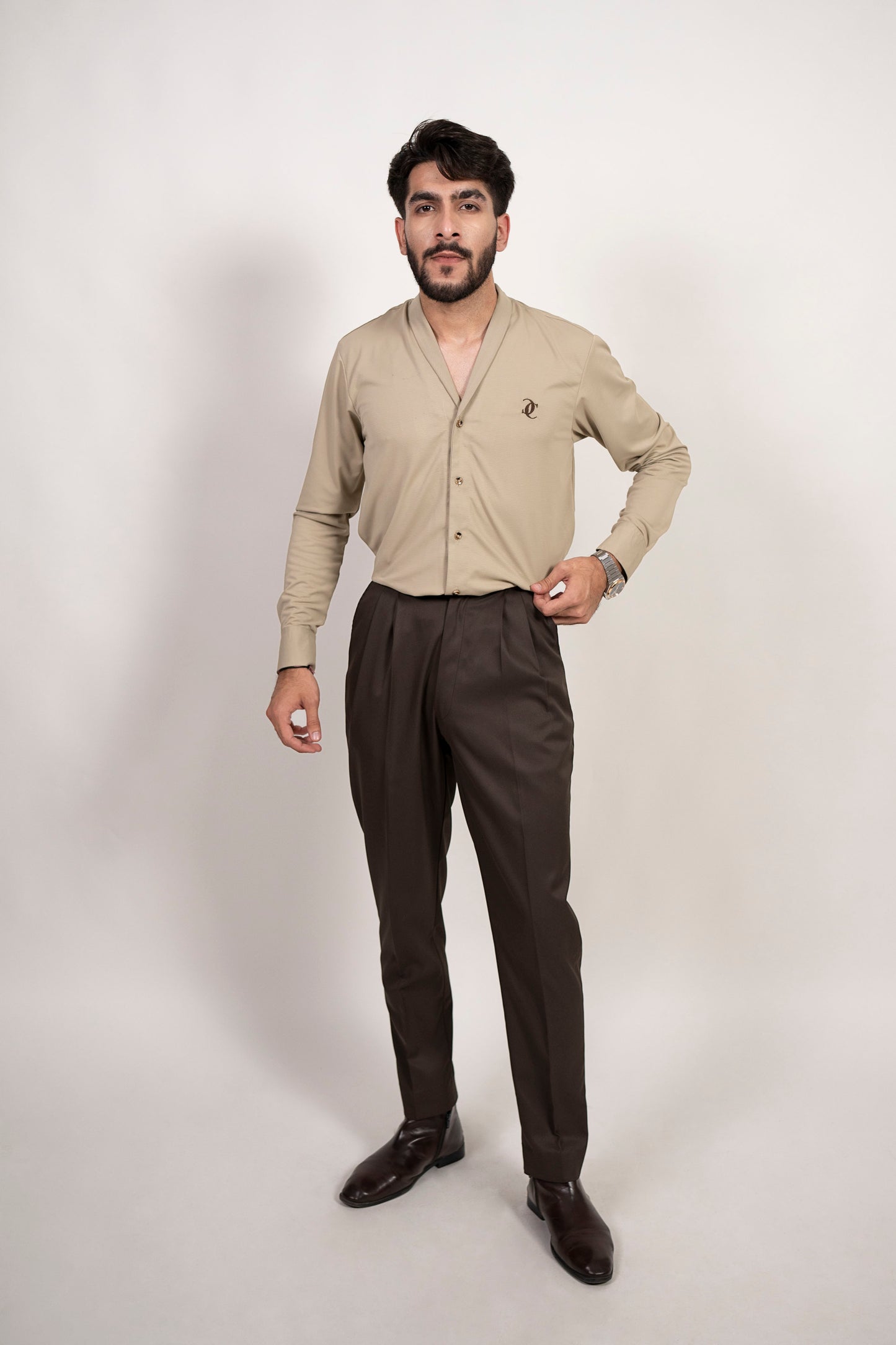 Tailored High Waist Adjustable Trousers