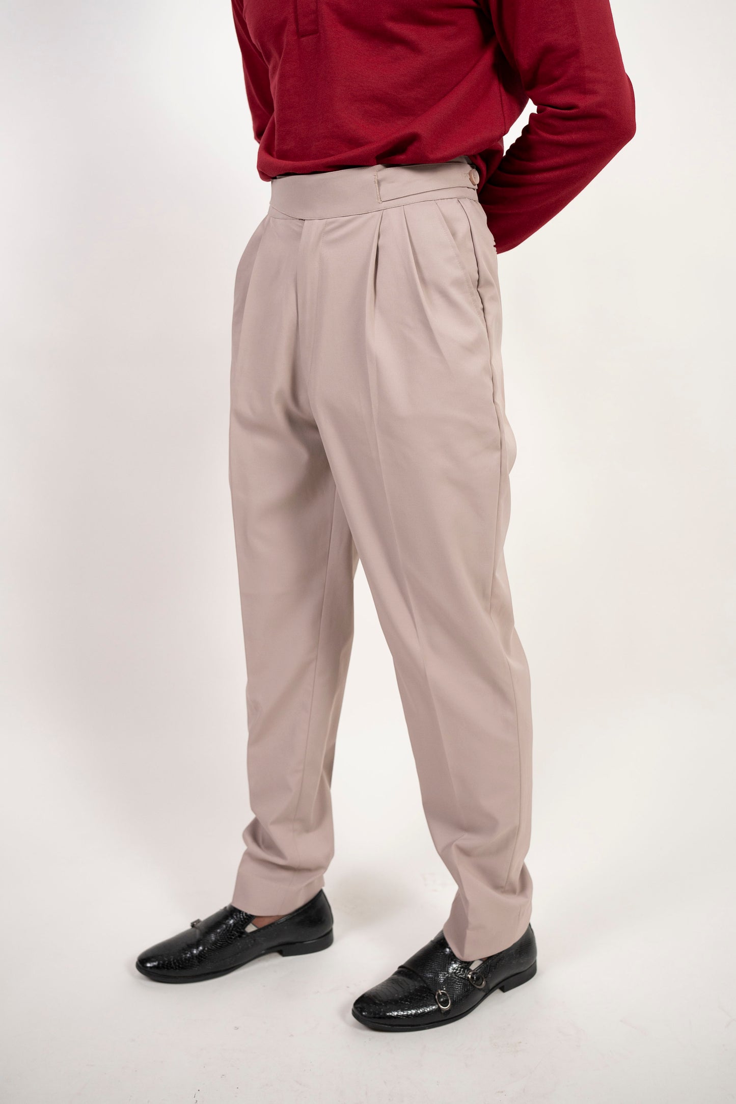 Tailored High Waist Adjustable Trousers